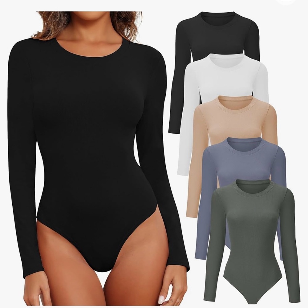 NWT - 5 pack of long sleeve women’s bodysuits.